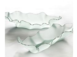 Hydra Frosted Glass Serving Dish