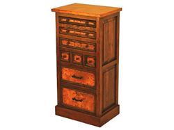 8-Drawer Tall Dresser with Copper Panels