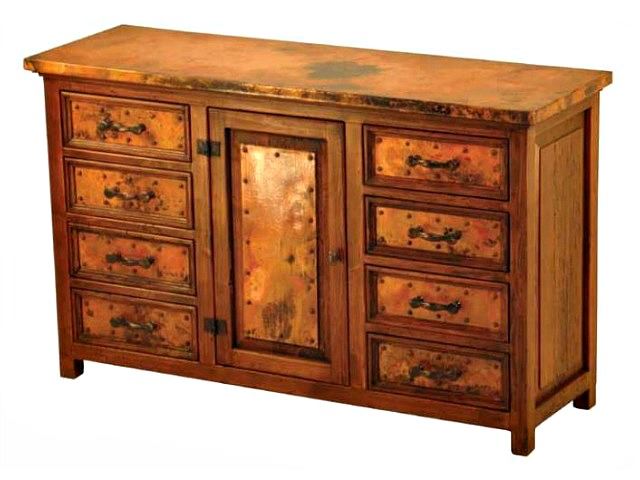 Picture of Francisco Copper and Old Wood Buffet - 1 Door and 8 Drawers