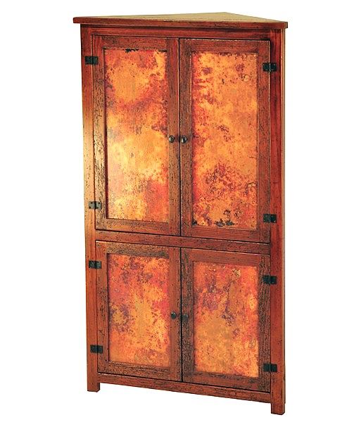 Picture of Tall Corner Cabinet with Copper Panels