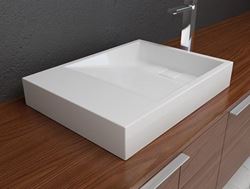 Solid Surface Contemporary White Sloping Bath Sink II