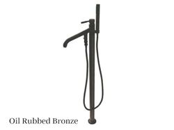 Kingston Brass Concord Floor Mount Single Post Tub Filler Faucet with Hand Shower