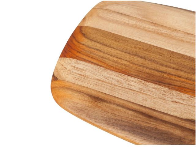Picture of Rectangle Edge Grain Gently Rounded Edge Serving Board by Proteak