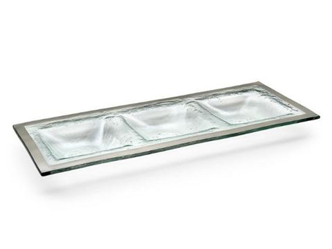 Roman Antique Three-Section Glass Tray