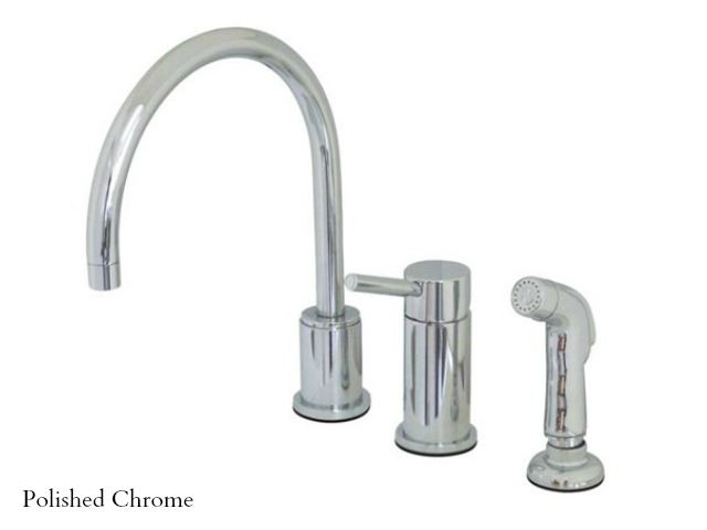 Picture of Kingston Brass Concord Gooseneck Kitchen Faucet with Spray
