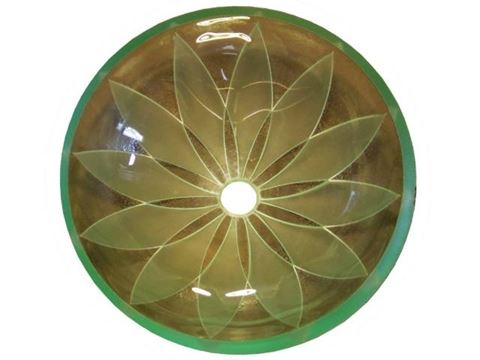 Double Pinwheel Glass Sink