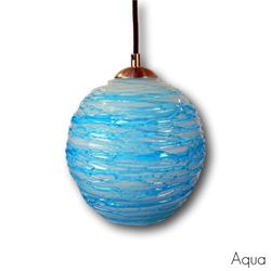 Picture of Spun Glass Pendant Light | Aqua I