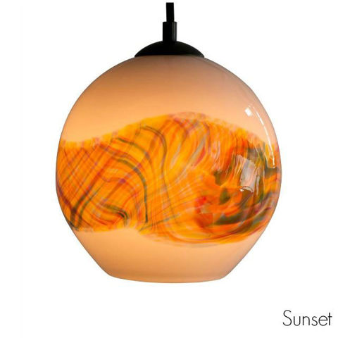 Blown Glass Pendant Light | Sunset-Opal