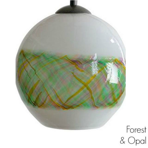 Blown Glass Pendant Light | Forest-Opal