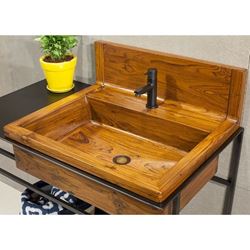 Bathroom Sink - Teak Wood with Vanity Option