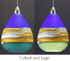 Blown Glass Pendant Light - Create Your Own Translucent Teardrop Strata