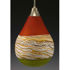 Picture of Blown Glass Pendant Light | Translucent Strata | Tangerine & Lime
