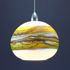 Picture of Blown Glass Pendant Light | Opal | Lime