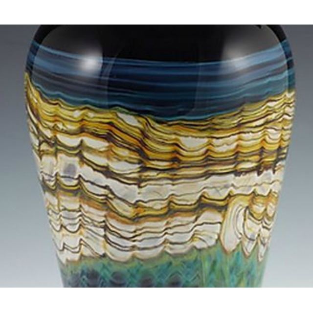 Picture of Blown Glass Cone Vase | Black Opal