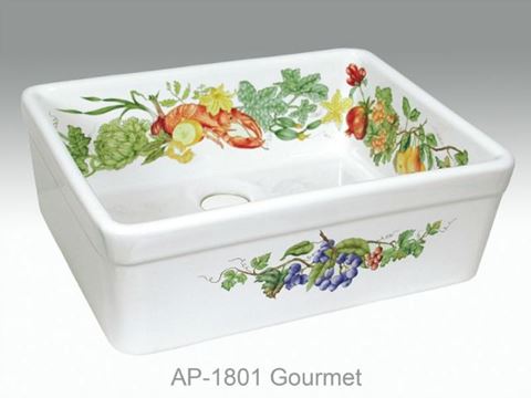 Gourmet Design on Single Bowl Fireclay Kitchen Sink
