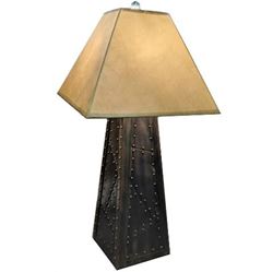 Picture of Riveted Pewter Patina Table Lamp