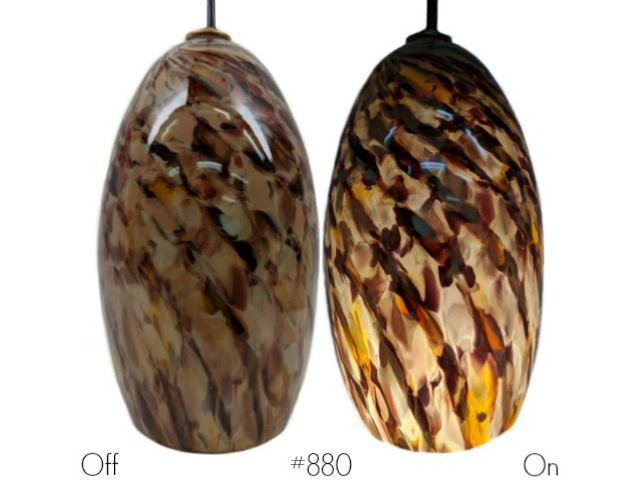 Picture of Blown Glass Pendant Light | Sandy Rose