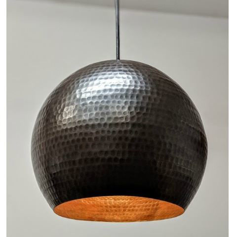 SoLuna Copper Pendant Light | Globe | Dark Smoke