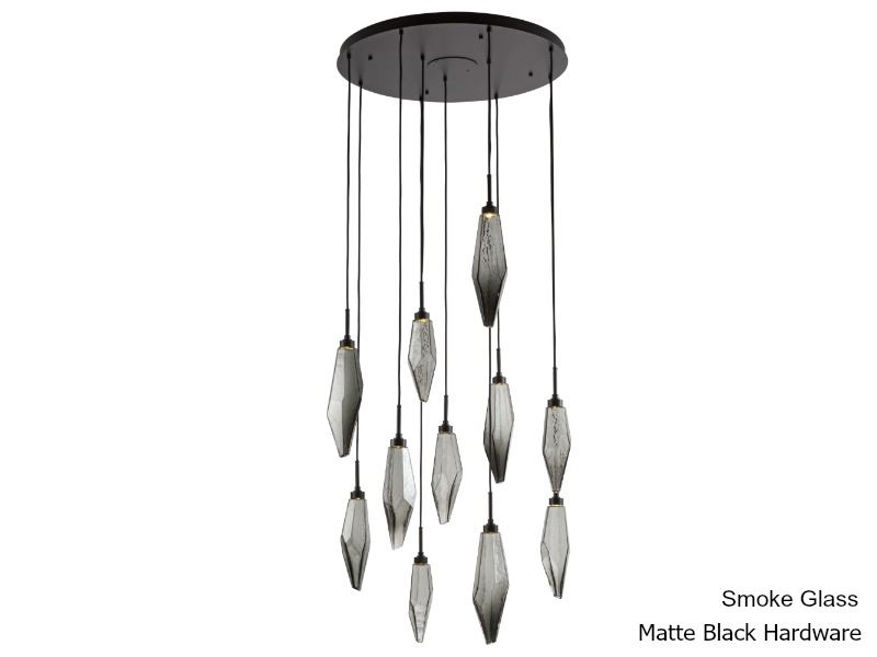 Picture of Rock Crystal Round Multi-Port Pendant Chandelier 11 pc
