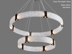Parallel Collection Two Tier Ring Chandelier