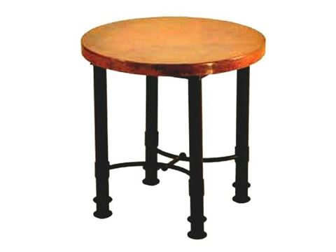 Round Patti End Table with Copper Top