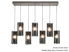 Picture of Linear Pendant Chandelier | Textured Glass | 7 pc