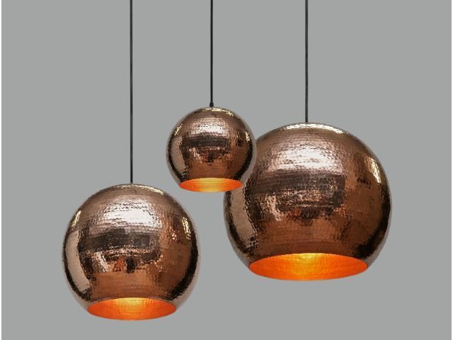 Picture of SoLuna Copper Pendant Chandelier | 5 Globe | Polished Copper 2