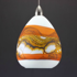 Picture of Blown Glass Pendant Light | Opal | Tangerine