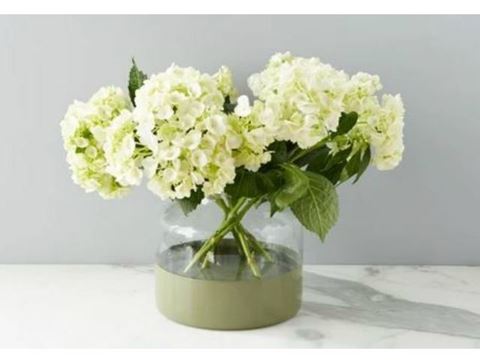 Sage Colorblock Flower Vase