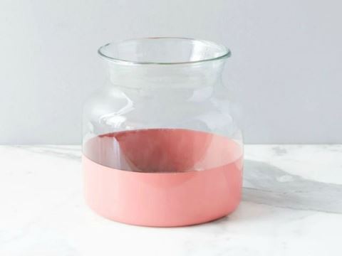 Pink Colorblock Flower Vase