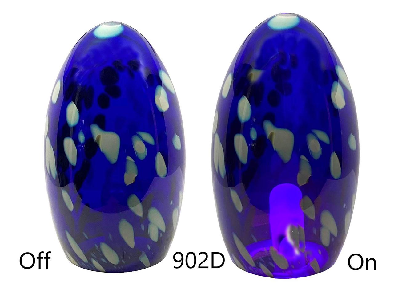 Picture of Blown Glass Pendant Light | Translucent Blue Dot