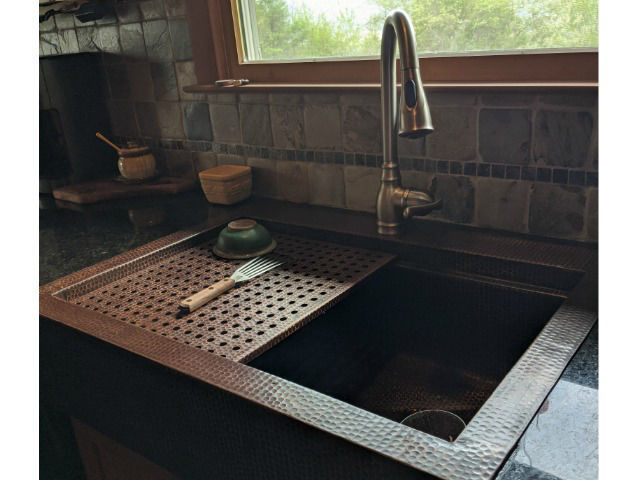 Copper Farmhouse Sink Workstation by SoLuna