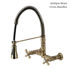 Kingston Brass Wall Mount Faucet GS1243AX - Antique Brass finish - cross handles
