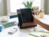 Picture of Reclaimed Wood Cook Book / iPad Holder in Navy