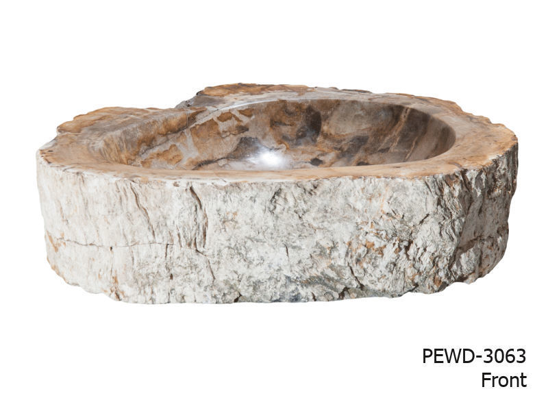 Picture of Small Brown and Beige Petrified Wood Sink 19"-21"