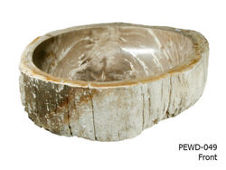 Medium Brown and Beige Petrified Wood Sink 22"-25"