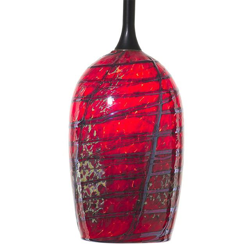 Blown Glass Pendant Light | Canale 2 | Cranberry Red