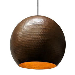 SoLuna Copper Pendant Light | Globe | Café Natural