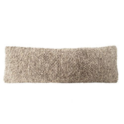 Handwoven Textured Taupe Pillow 14x40