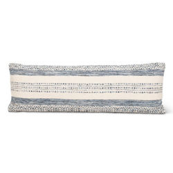 Handwoven Indigo Striped Pillow 14x40