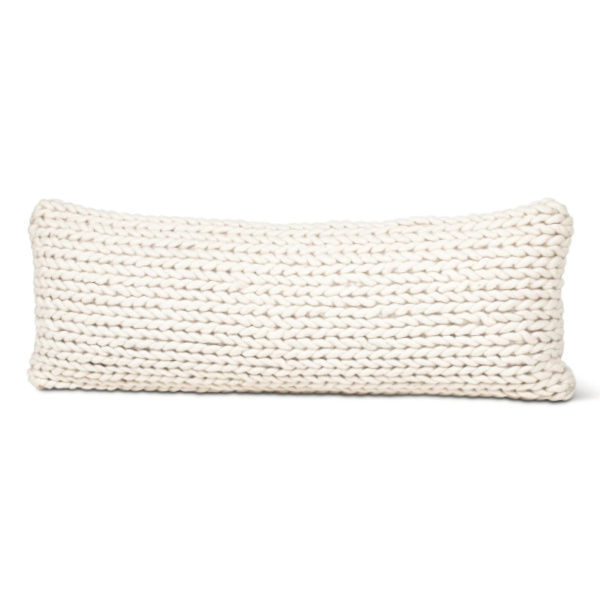 Picture of Handwoven Braided White Pillow 14x40