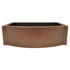 SoLuna Copper Farmhouse Sink | Rounded Front Flat Ends