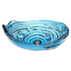 Blown Glass Sink | Copper Blue