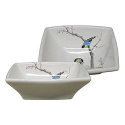 Hand Painted Sink | Bird in Branches