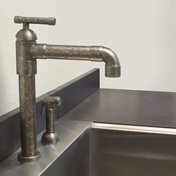 Sonoma Forge | Kitchen Faucet | Brut Elbow Spout with Spray | Deck Mount