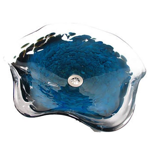 Blown Glass Sink | Blue Luster Splash