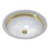 Hand Painted Sink | Bright Gold and Platinum Lines