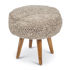 Picture of Handwoven Textured Taupe Oversized Stool