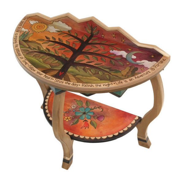 Sticks Hand Painted Furniture | Accent Table | Tree of Life