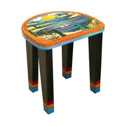 Sticks Hand Painted Furniture | Stool | Follow Your Heart